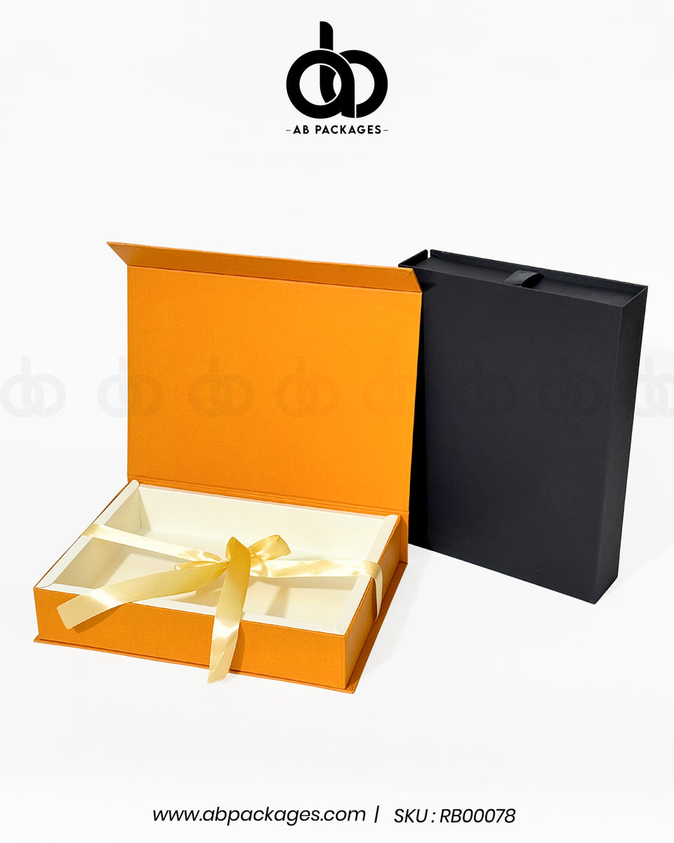 Premium Rigid Magnetic Flap Box (Grooved) – Luxury Gift Packaging – AB ...