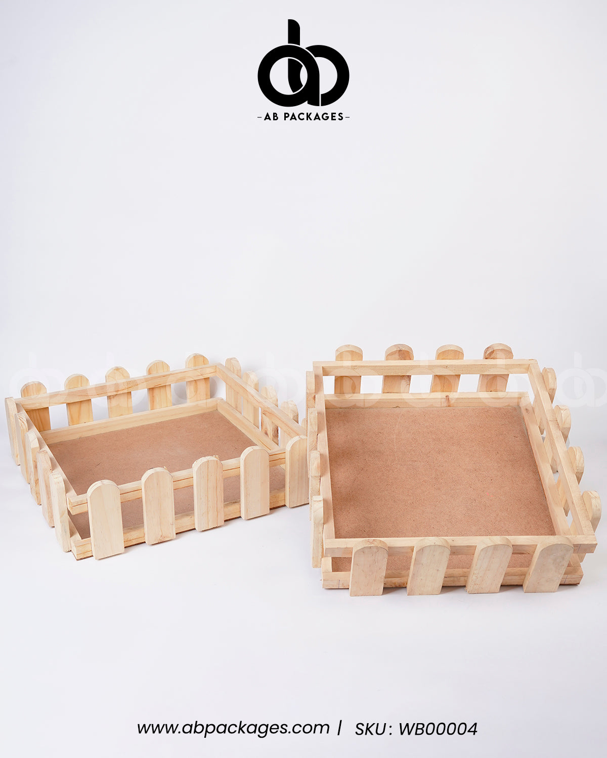 Traditional Square Wooden Basket