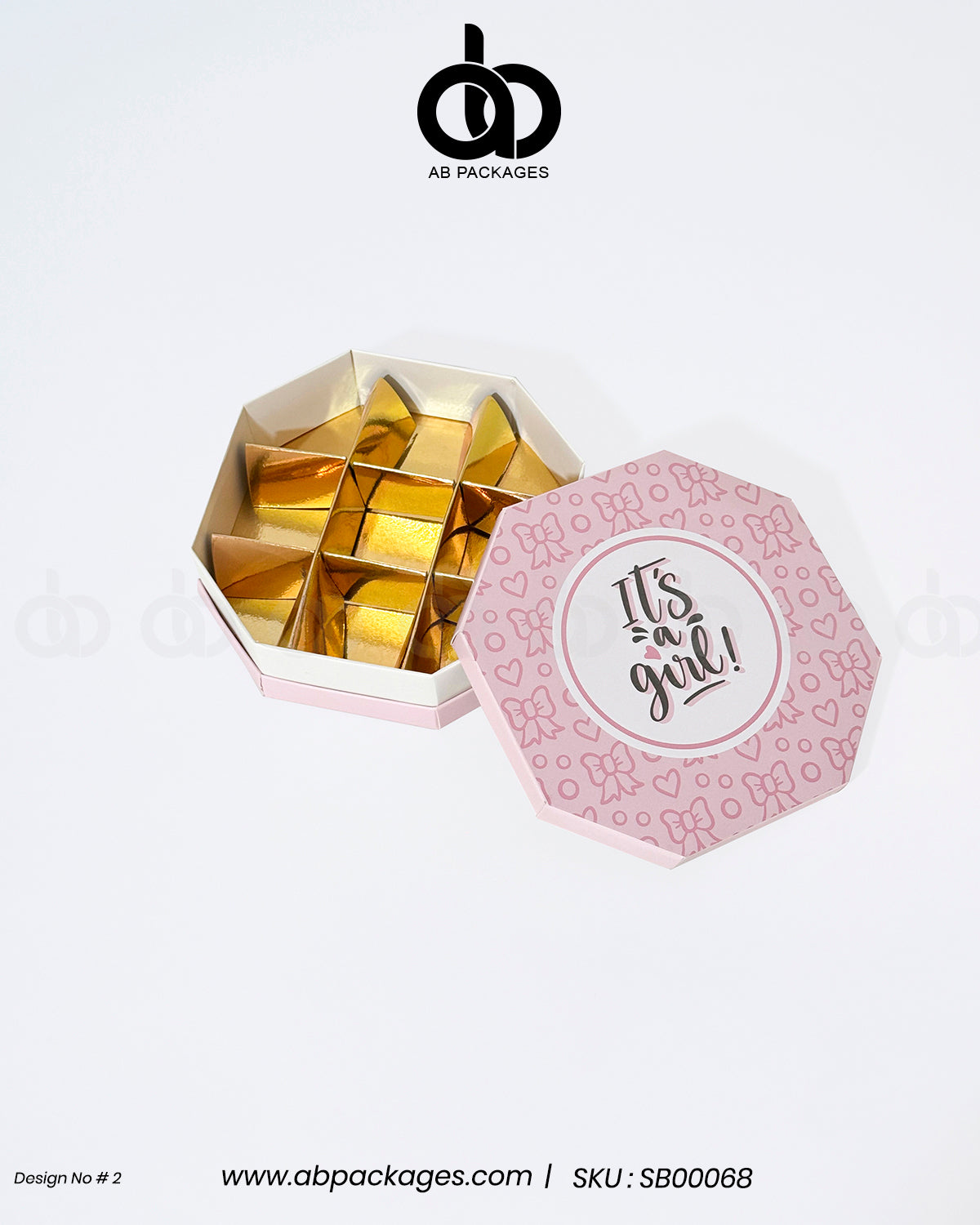 Premium Hexagon Birth Announcement Gift Boxes