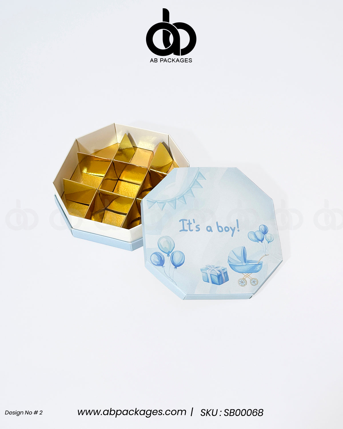 Premium Hexagon Birth Announcement Gift Boxes