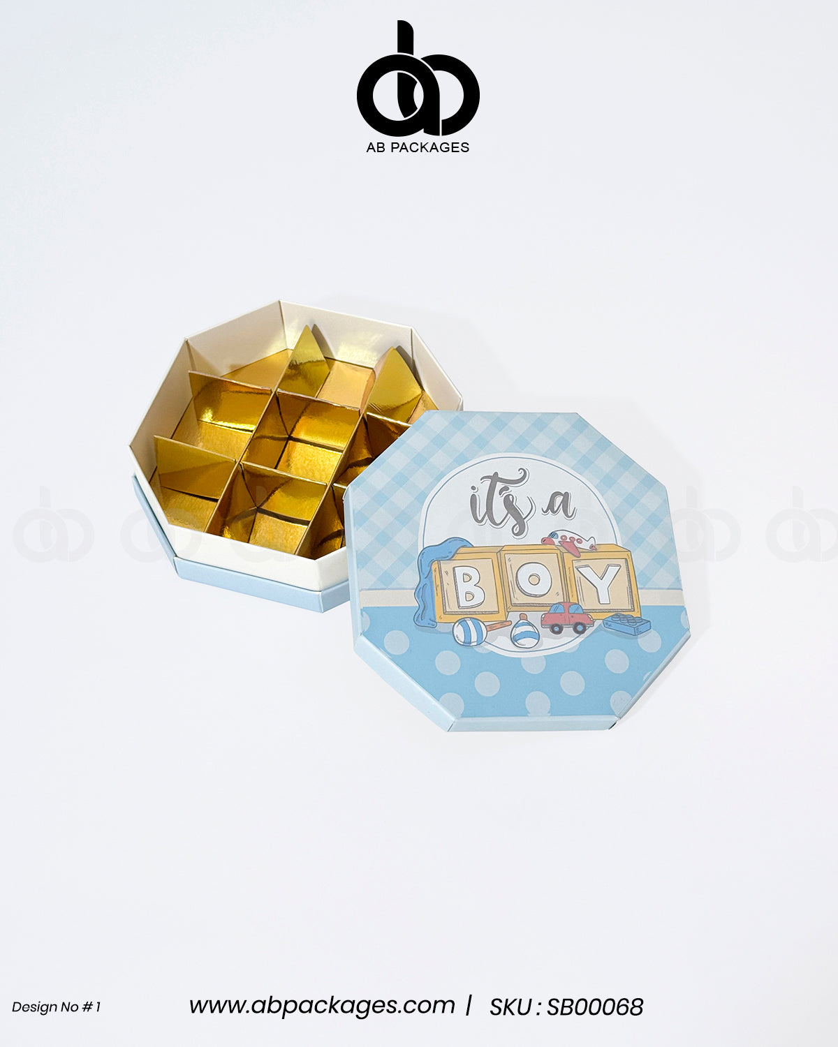Premium Hexagon Birth Announcement Gift Boxes