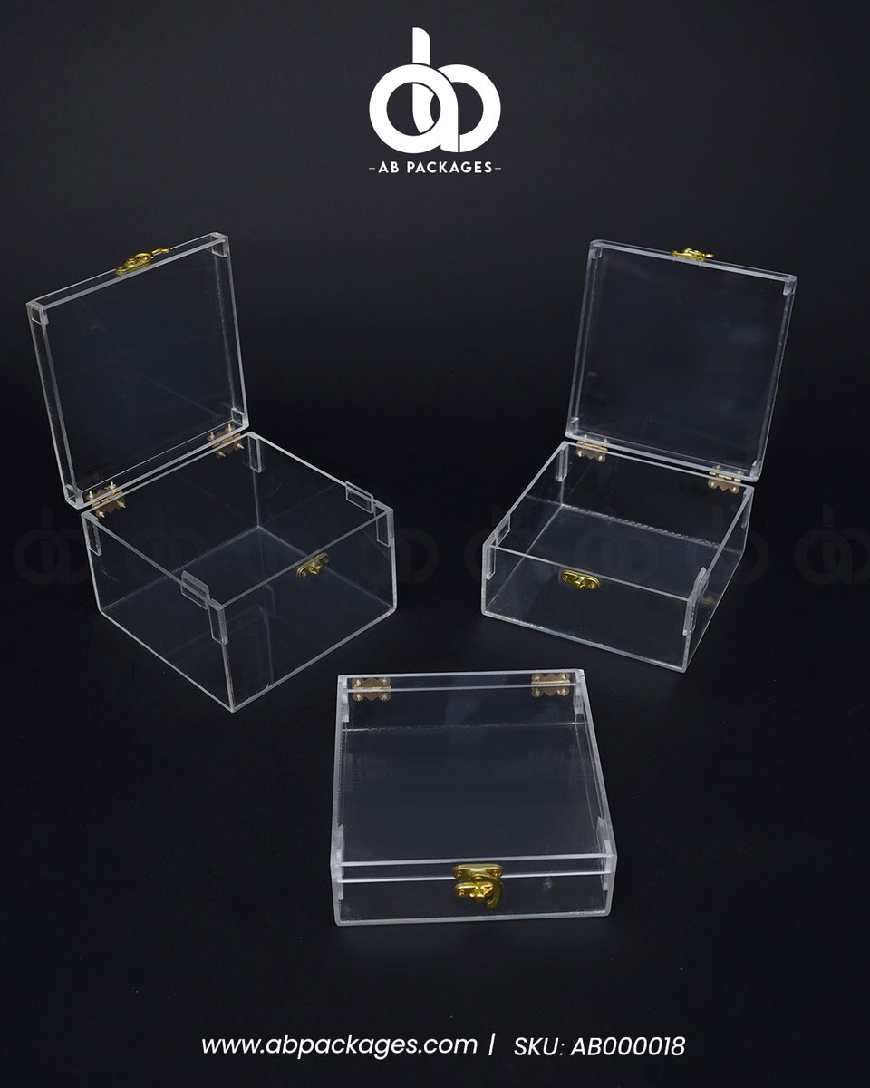 Square Acrylic Box With Lock – AB PACKAGES