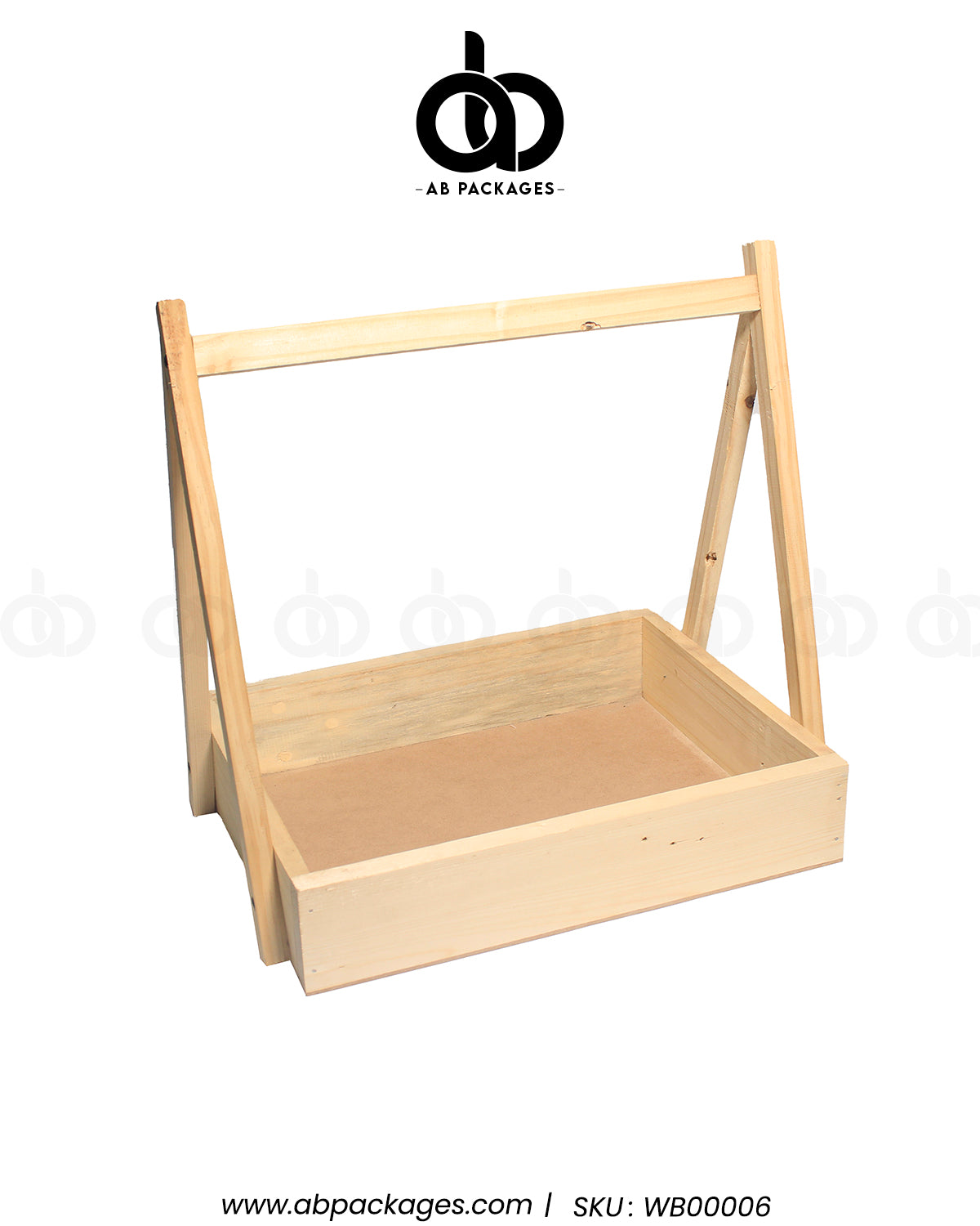 V shape wooden basket