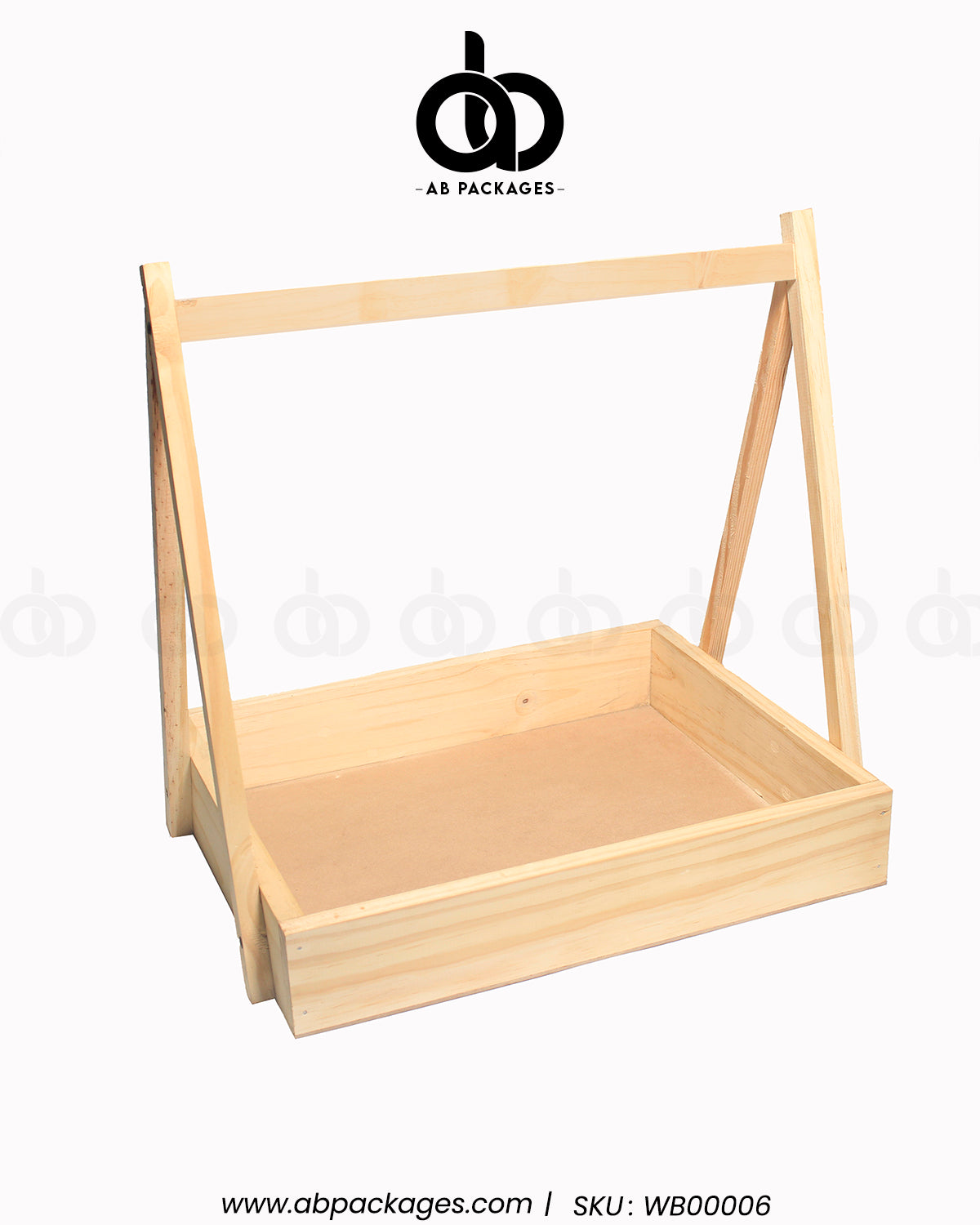 V shape wooden basket