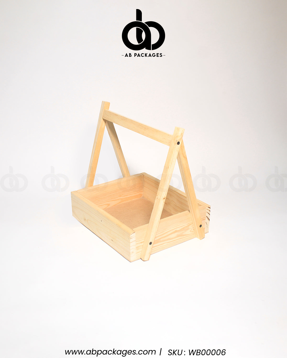 V shape wooden basket