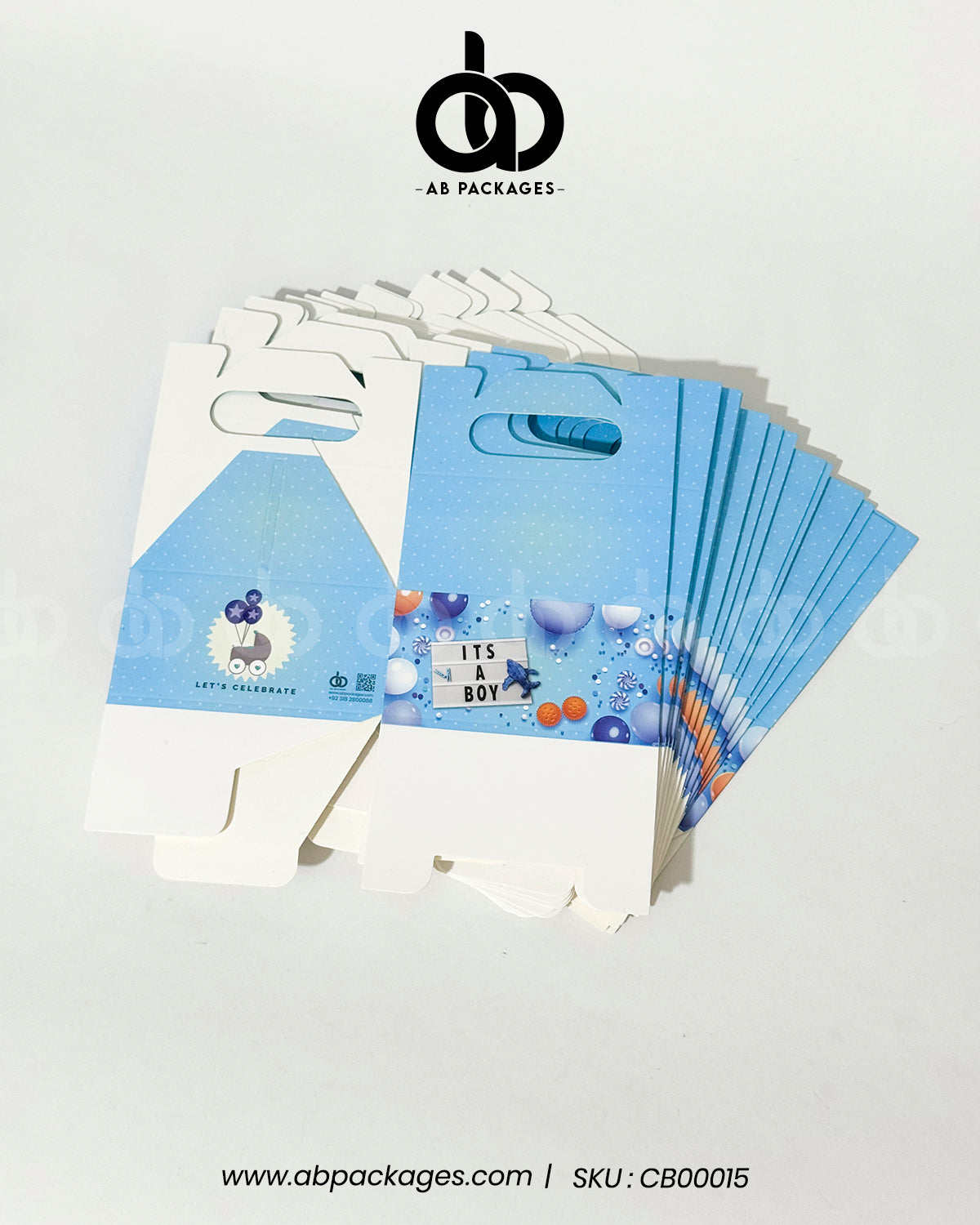 Blissful Beginnings – Unfolded  Birth Announcement Gift Boxes