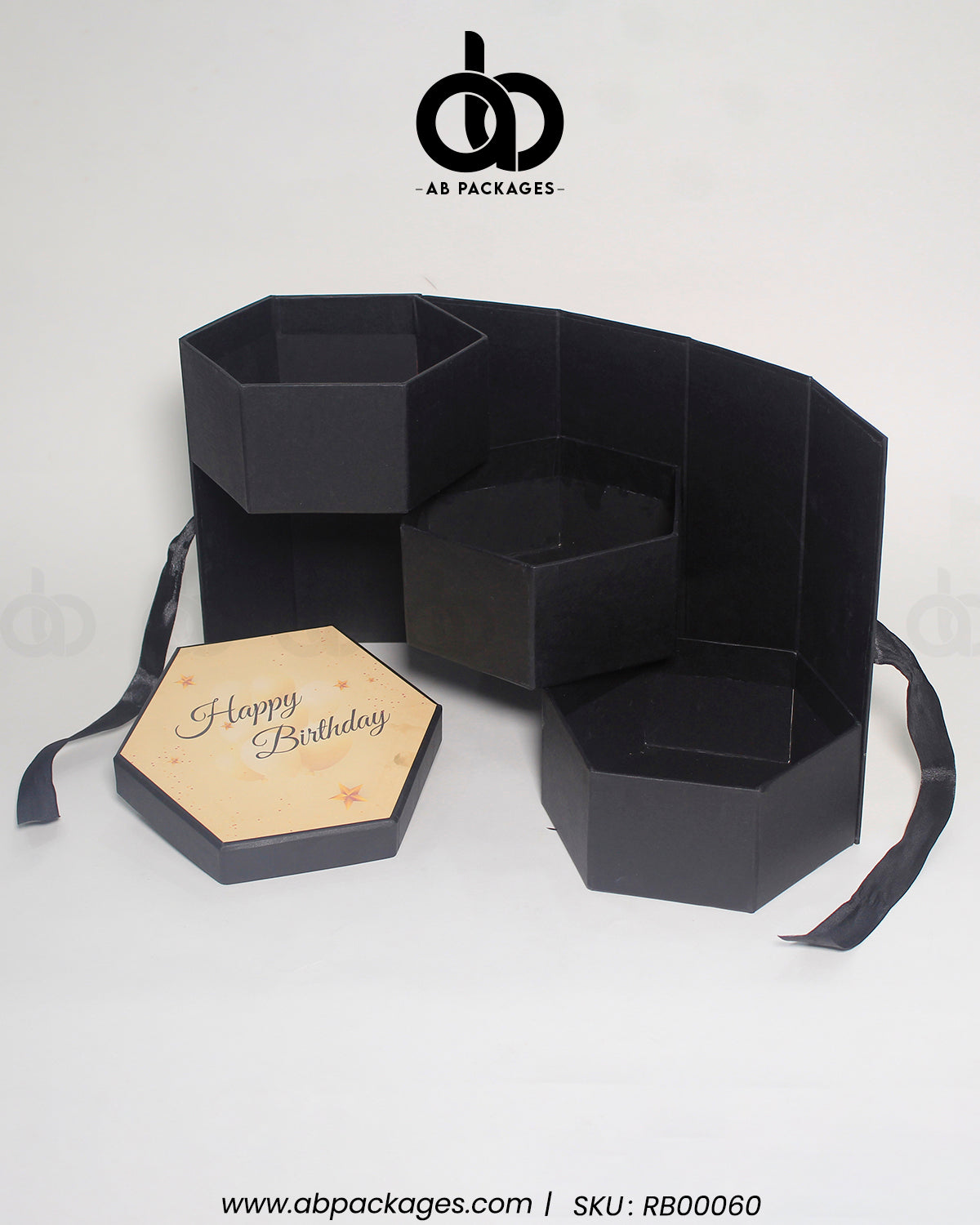 Elegant Hexagonal Multi-Layered Birthday Gift Box