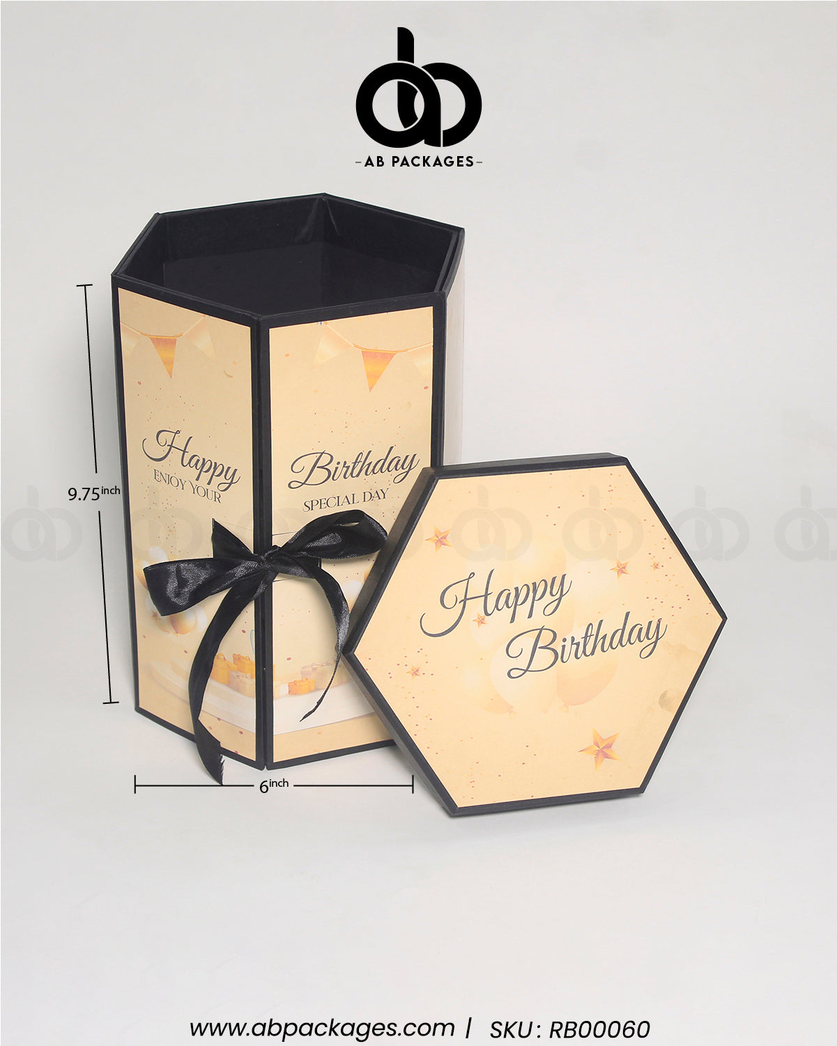 Elegant Hexagonal Multi-Layered Birthday Gift Box