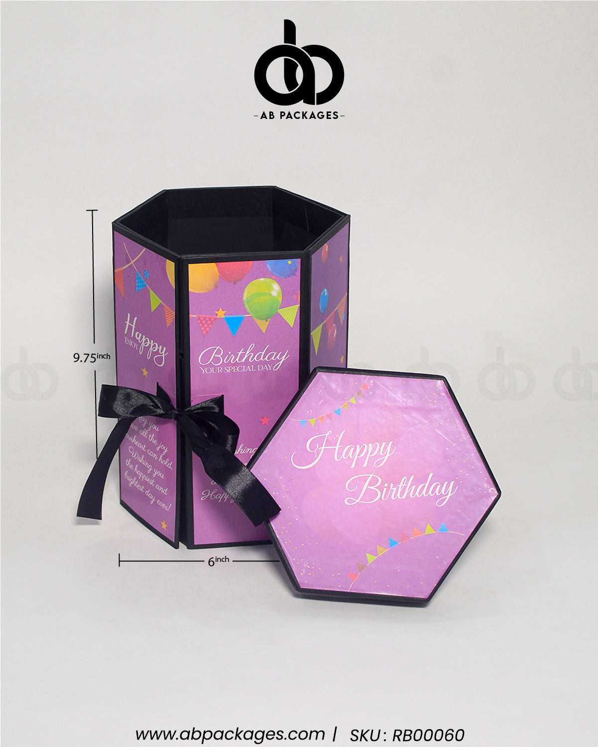 Elegant Hexagonal Multi-Layered Birthday Gift Box