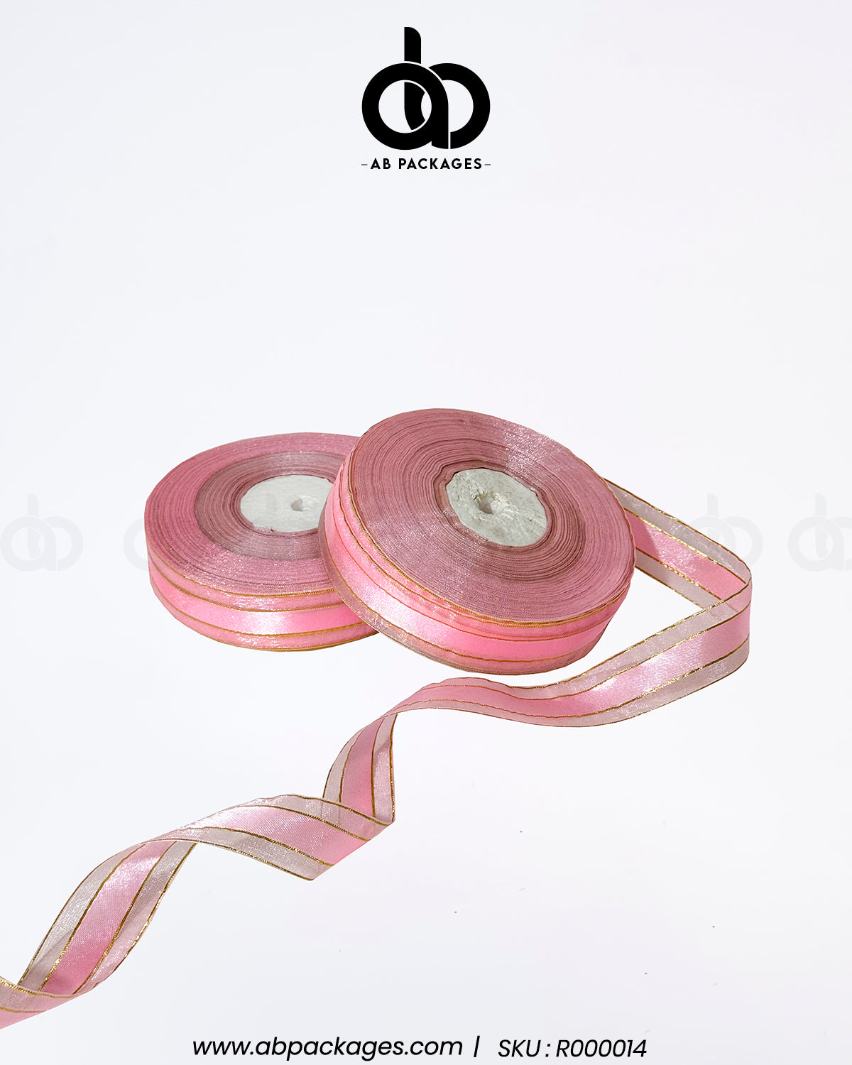 Broadside gold edge organza ribbons
