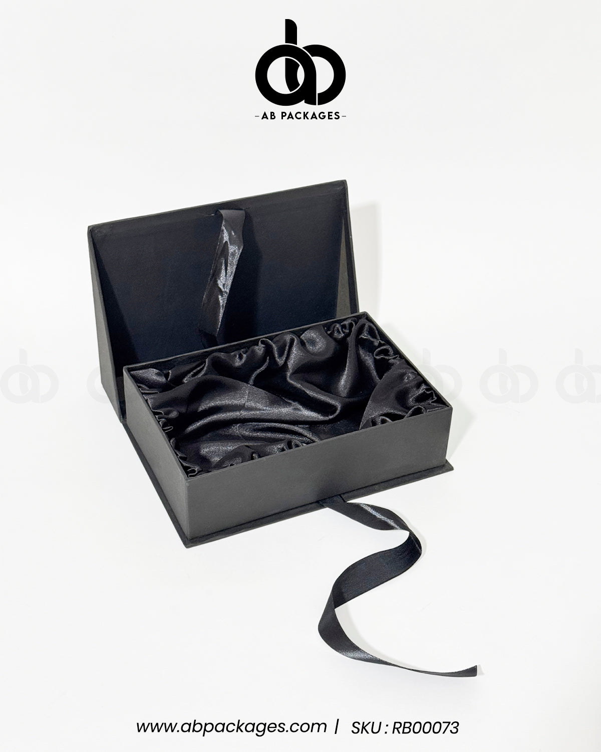Premium Book Style Rigid Gift Box with Silk Lining & Ribbon