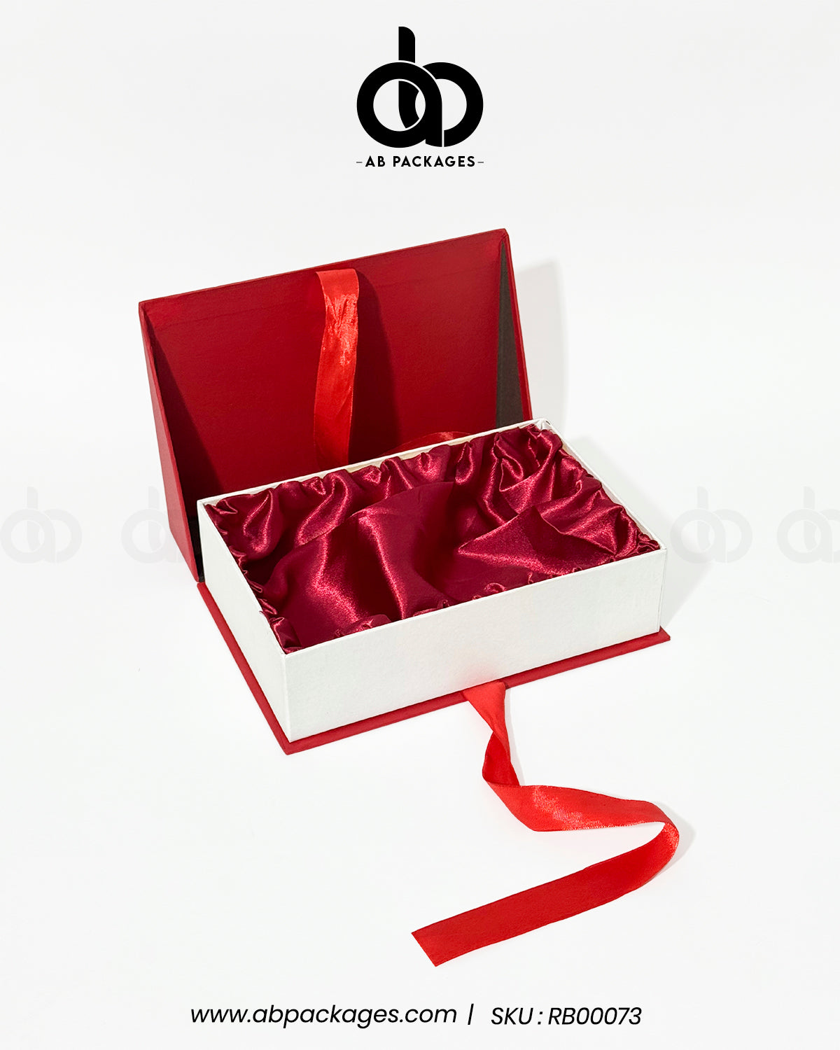 Premium Book Style Rigid Gift Box with Silk Lining & Ribbon