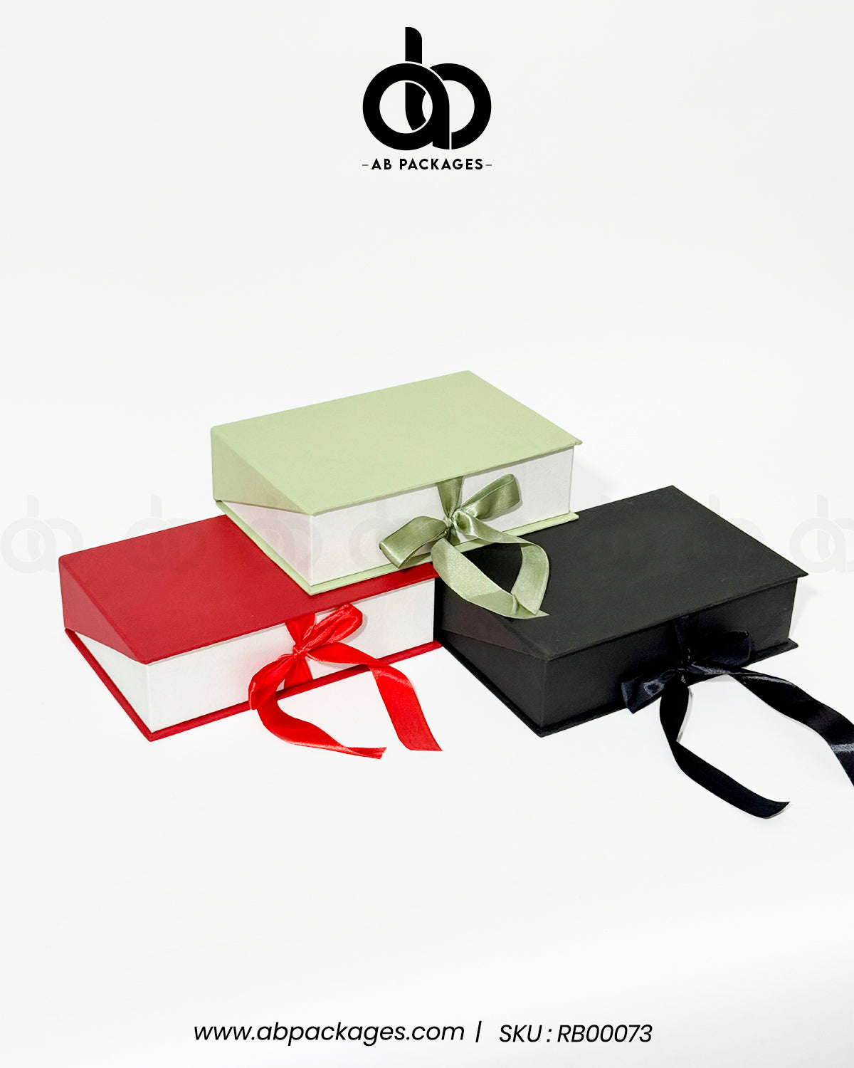 Premium Book Style Rigid Gift Box with Silk Lining & Ribbon