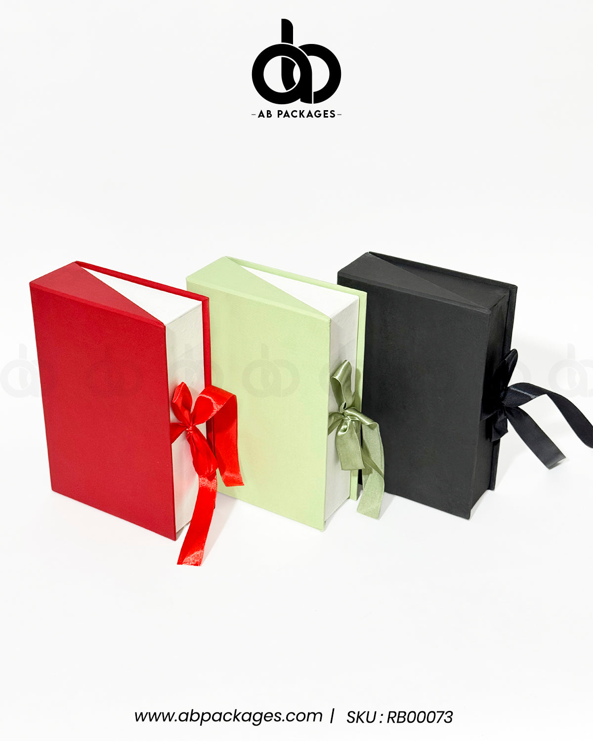 Premium Book Style Rigid Gift Box with Silk Lining & Ribbon