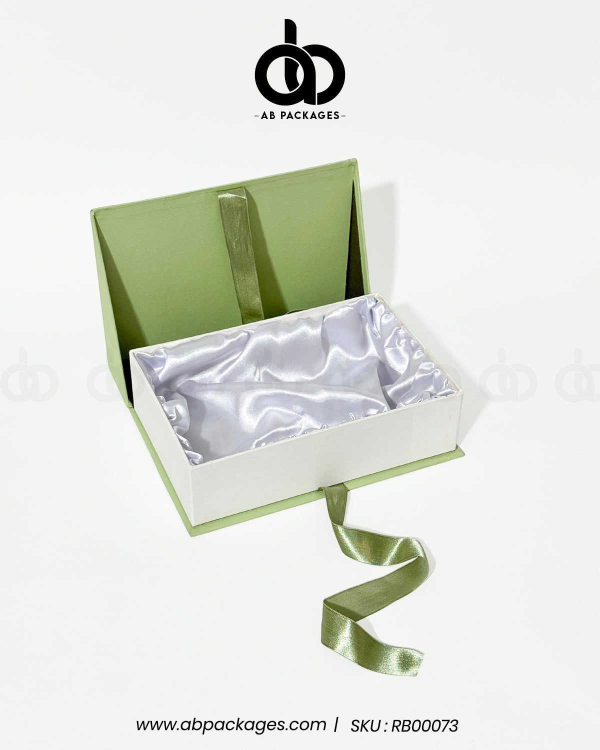 Premium Book Style Rigid Gift Box with Silk Lining & Ribbon