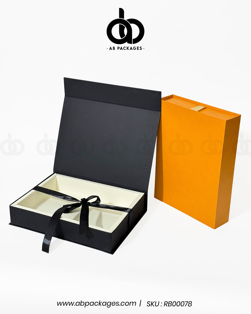 Premium Rigid Magnetic Flap Box (Grooved) – Luxury Gift Packaging – AB ...