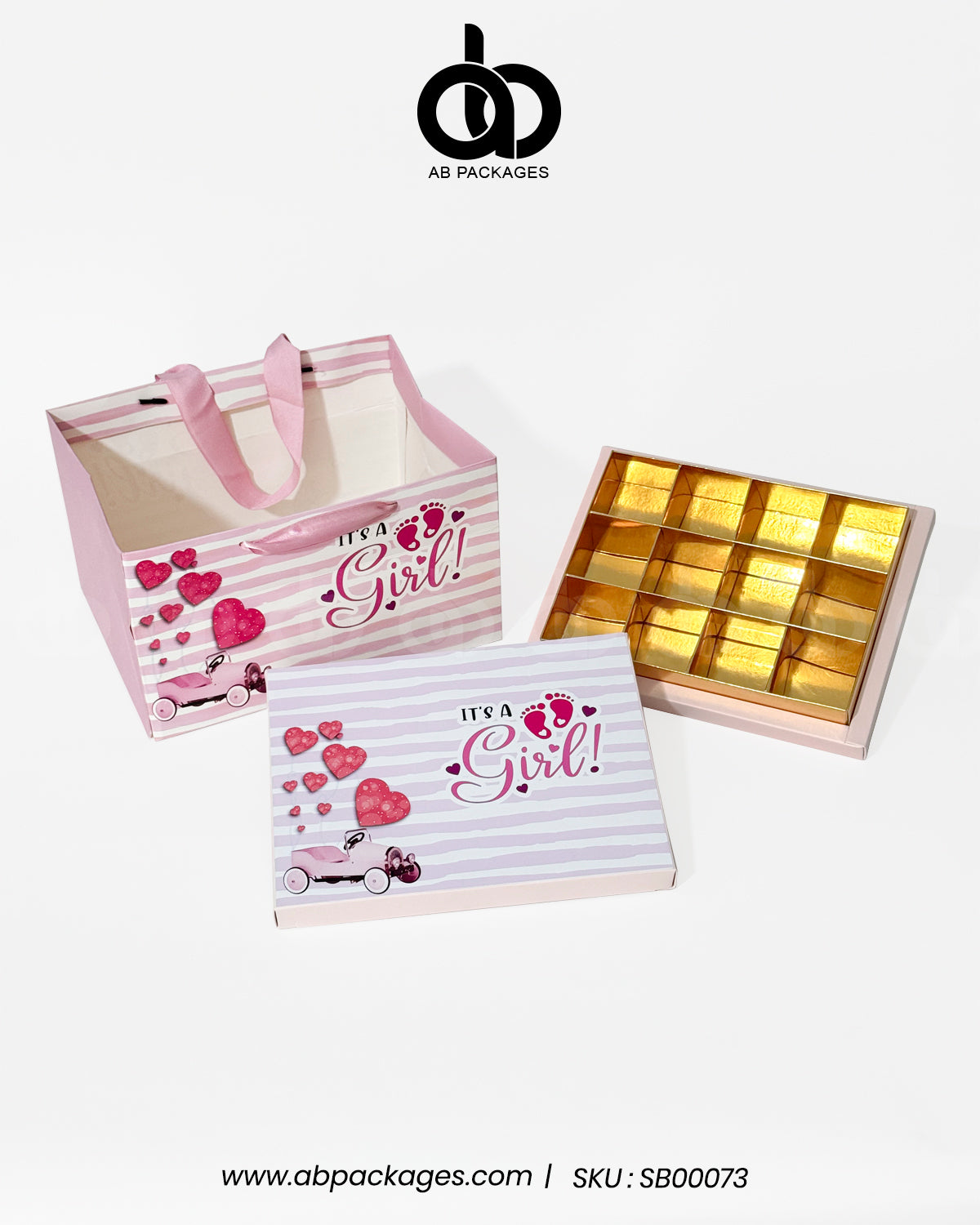 Tranquil Birth Announcement 12-Portion Box with Cardboard Bag