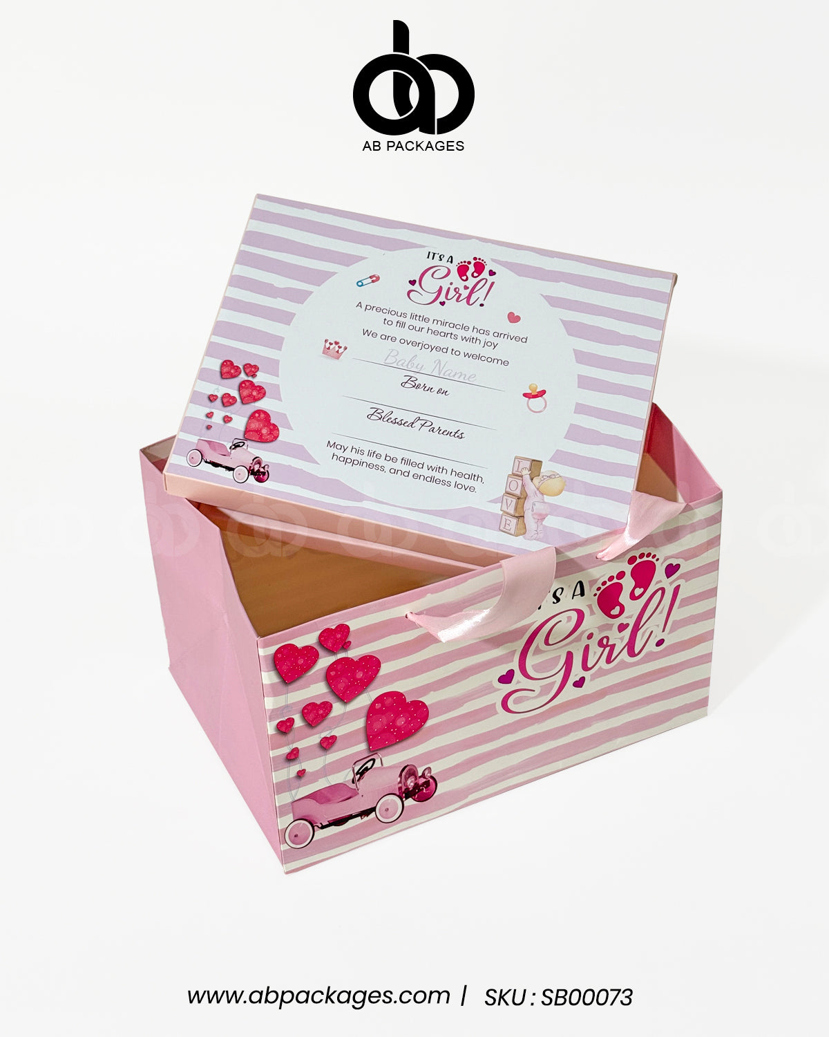 Tranquil Birth Announcement 12-Portion Box with Cardboard Bag