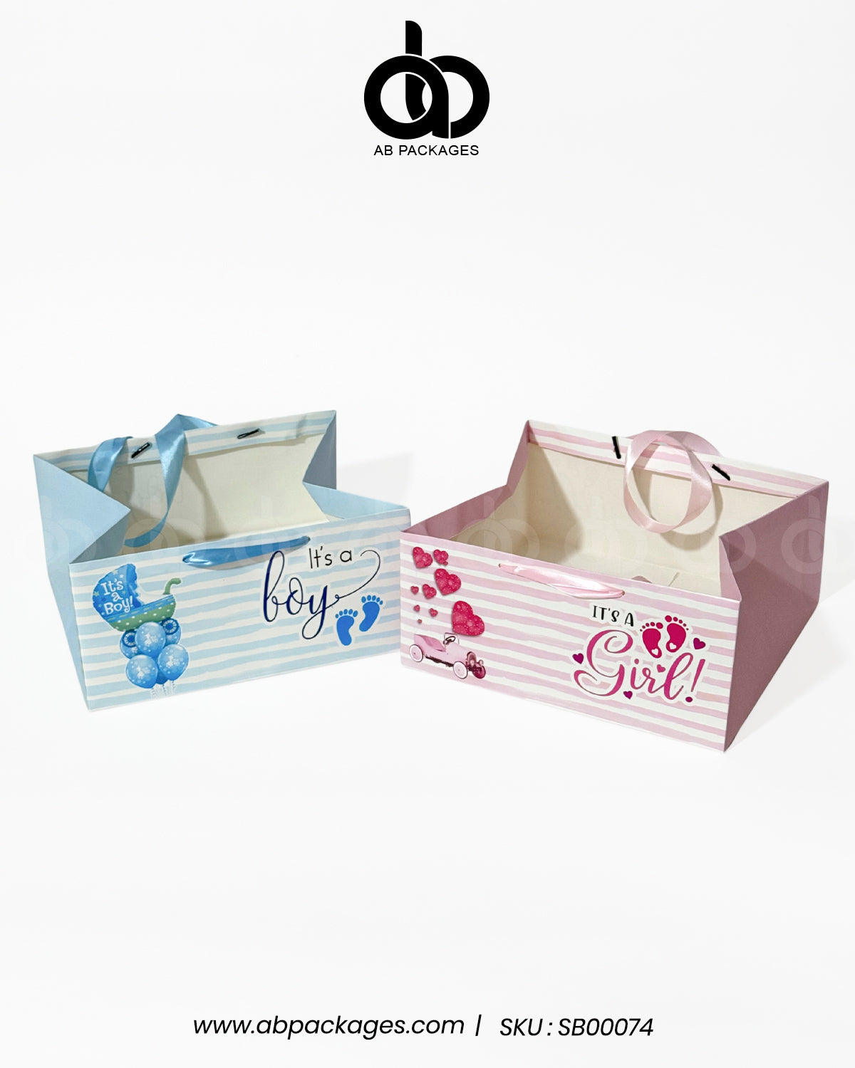 Tranquil Birth Announcement 16-Portion Cardboard Carry Bag  (Cardboard – Bag Only)