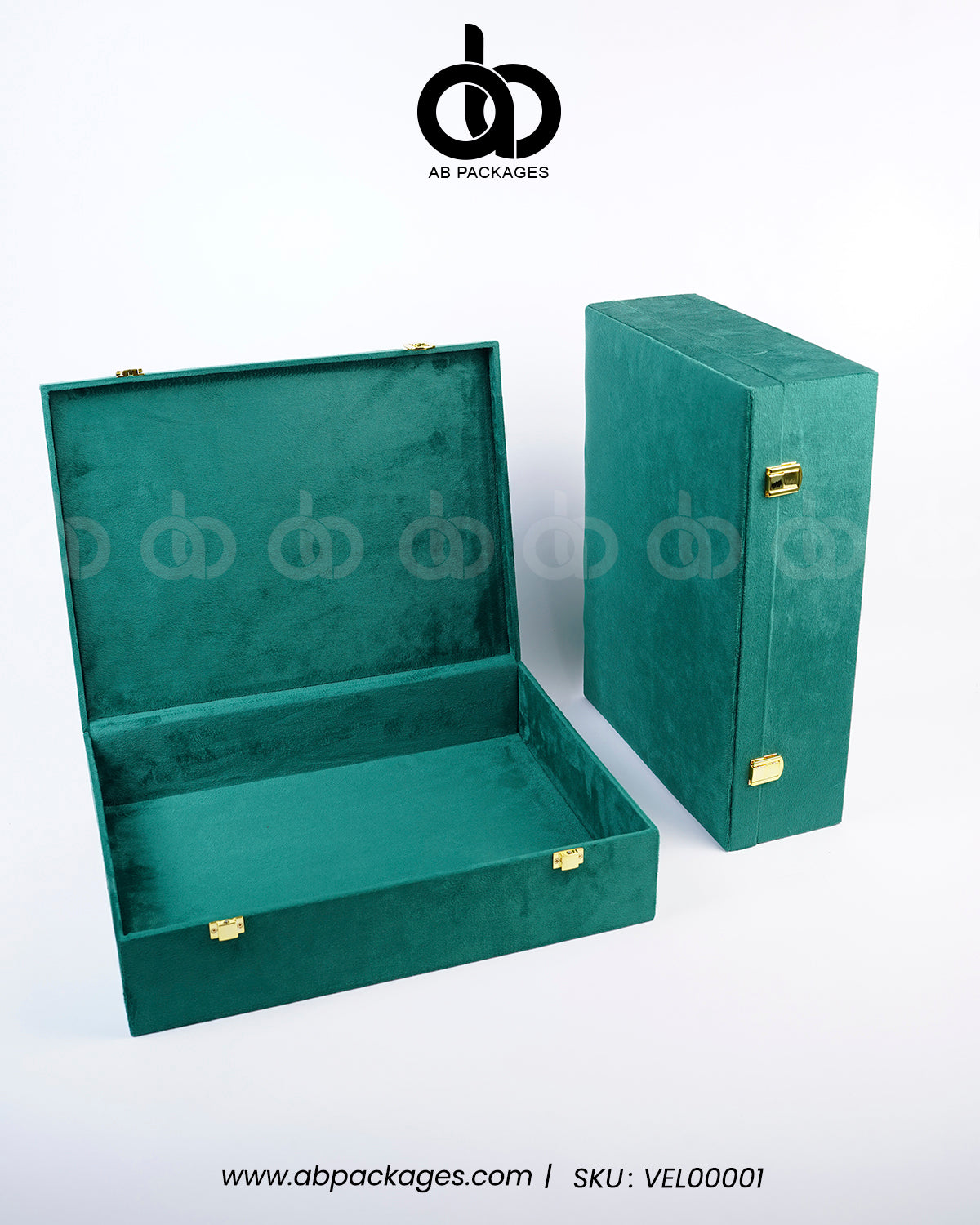 Forest Elegance: Premium Velvet Wood Box