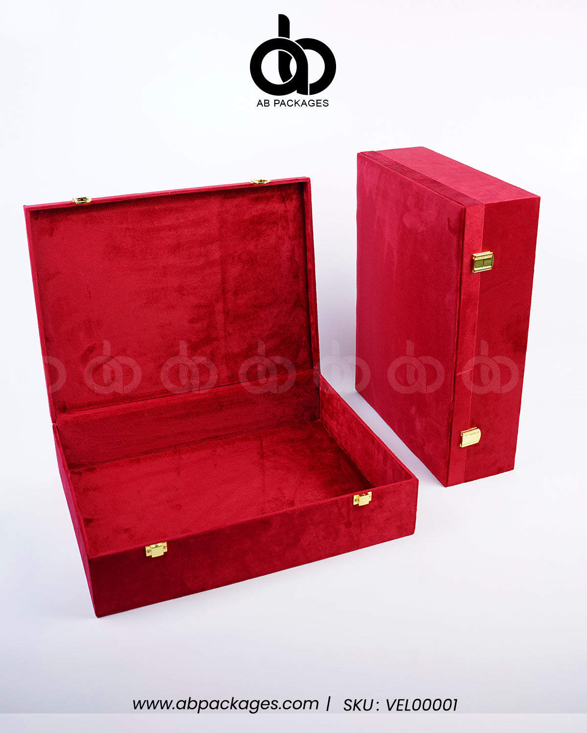 Forest Elegance: Premium Velvet Wood Box