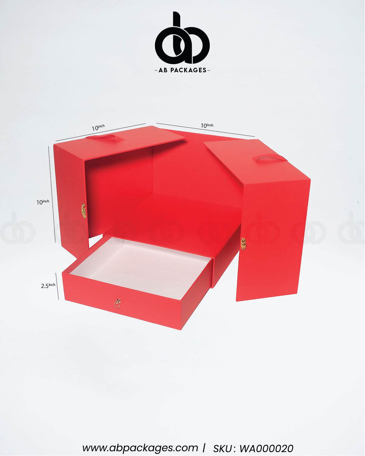 Elegance Unboxed: Luxe Red Dual-Drawer Gift Box