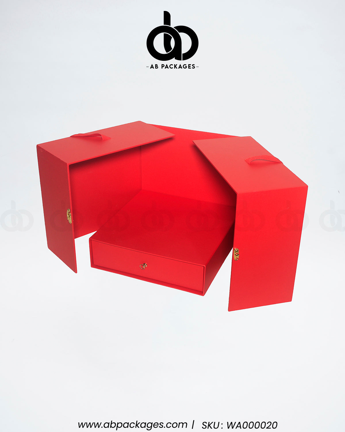 Elegance Unboxed: Luxe Red Dual-Drawer Gift Box