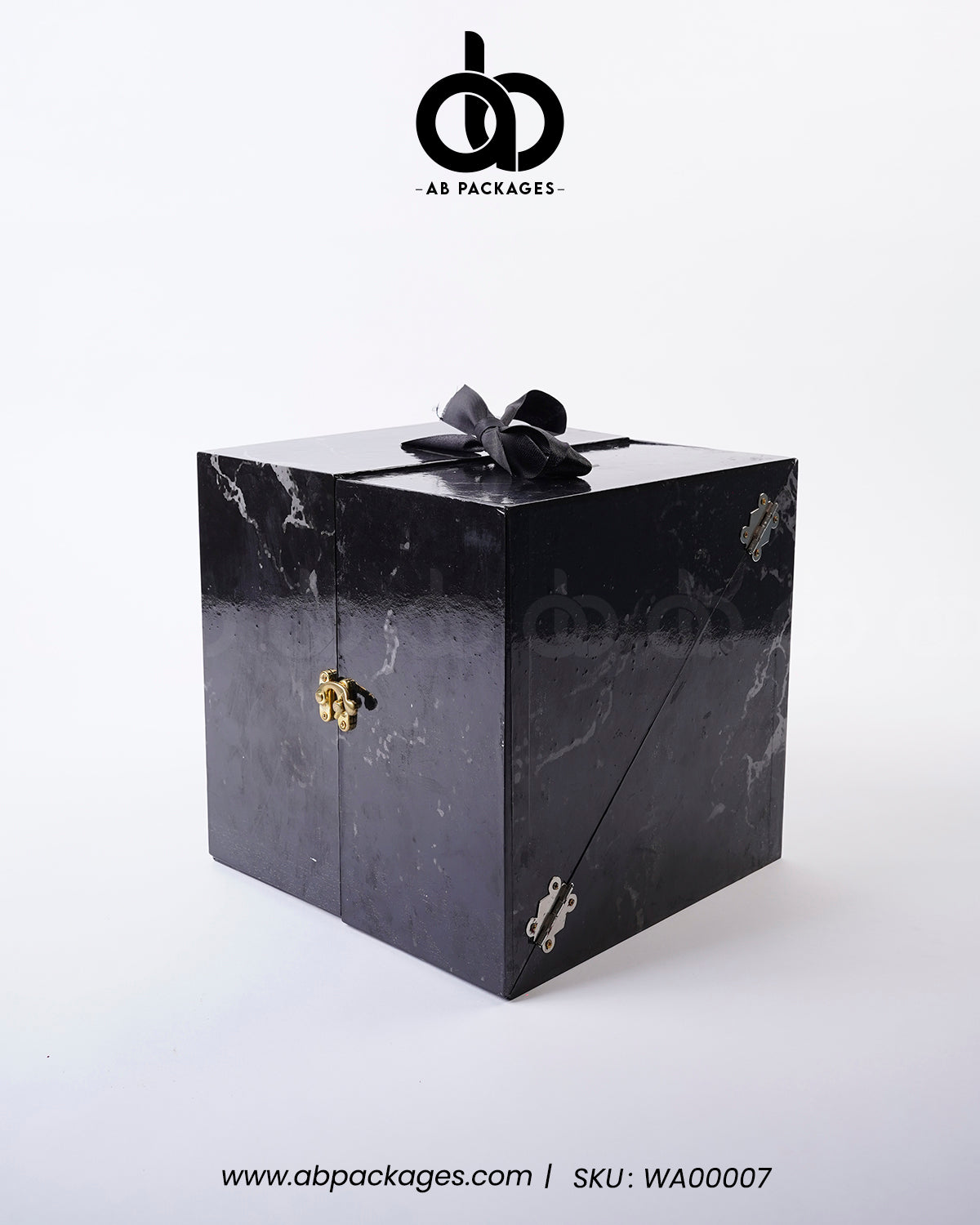 Double Door Black Marble Surprise Box