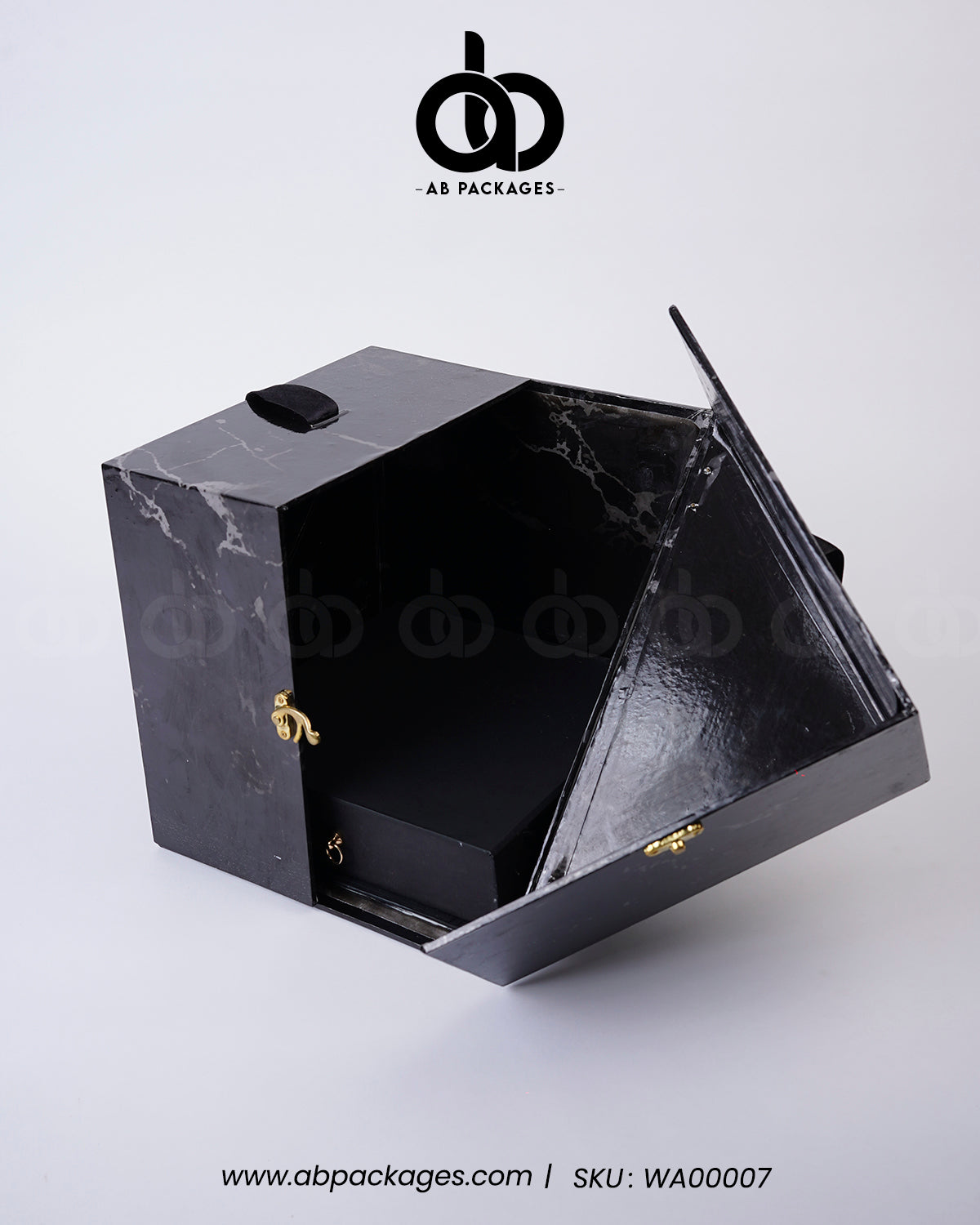 Double Door Black Marble Surprise Box