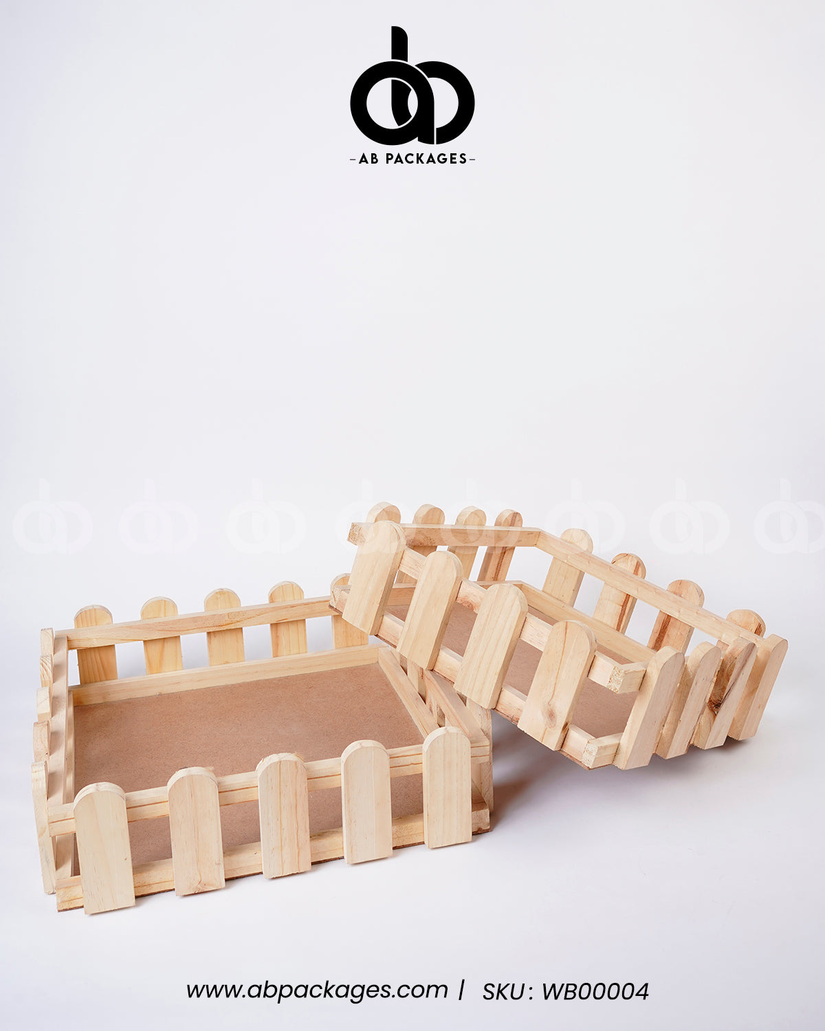 Traditional Square Wooden Basket