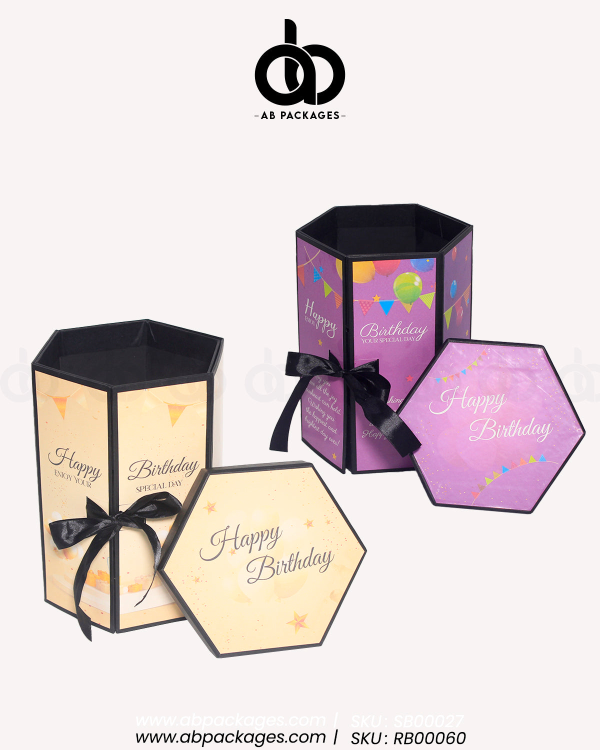 Elegant Hexagonal Multi-Layered Birthday Gift Box